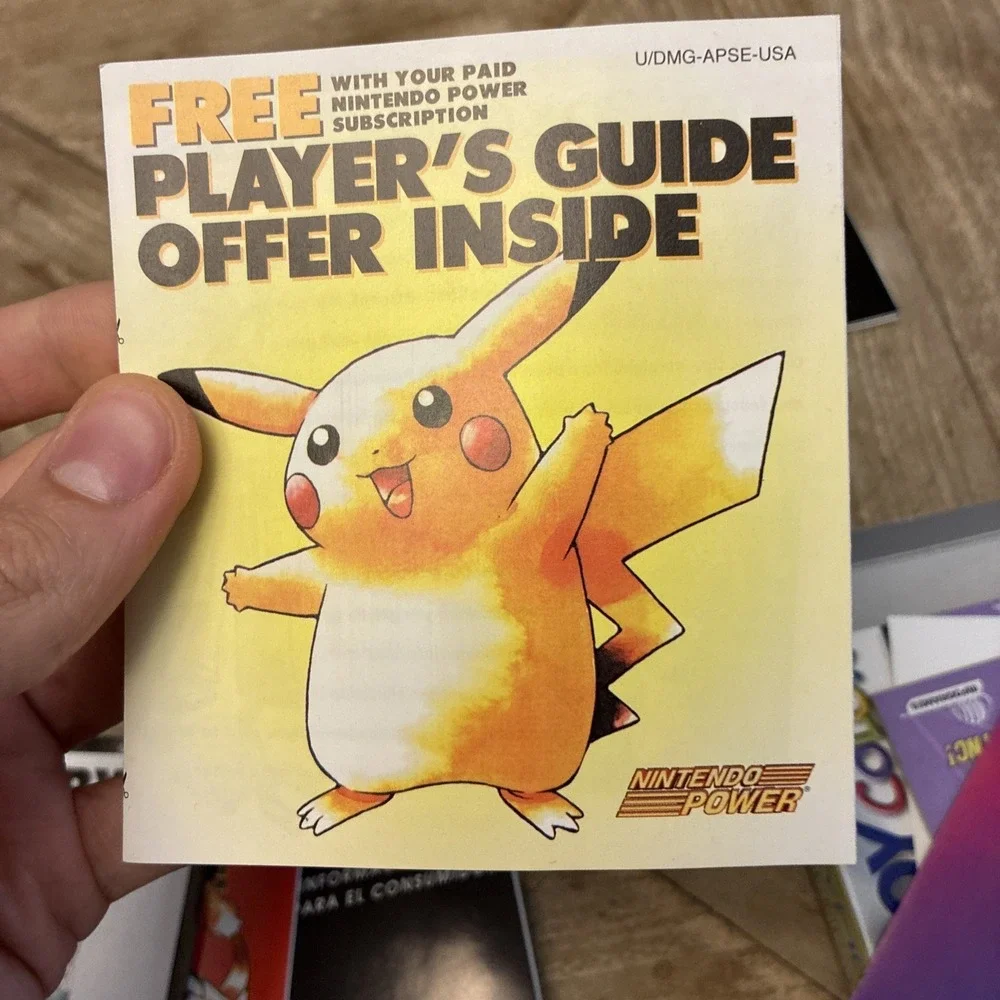 Pokemon Blue Red Game Boy Nintendo Power Player's Guide Offer Insert + Players!